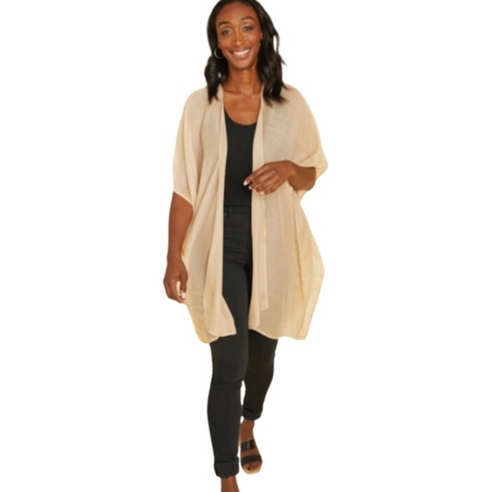 NWT Sheer Nude Kimono